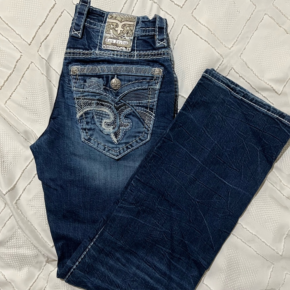 Rock Revival 32 Blue Denim Jeans